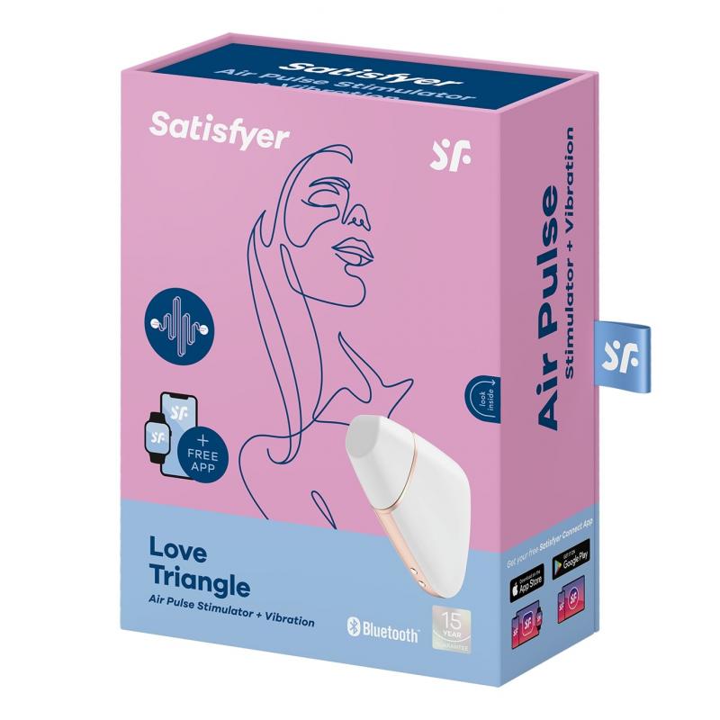 Satisfyer Love Triangle Air Pressure Vibrator - White image