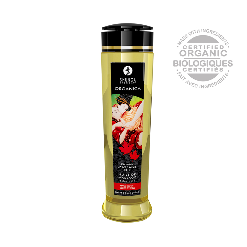 Shunga - Aceite para masajes de delicia de maple orgánico - 240 ml