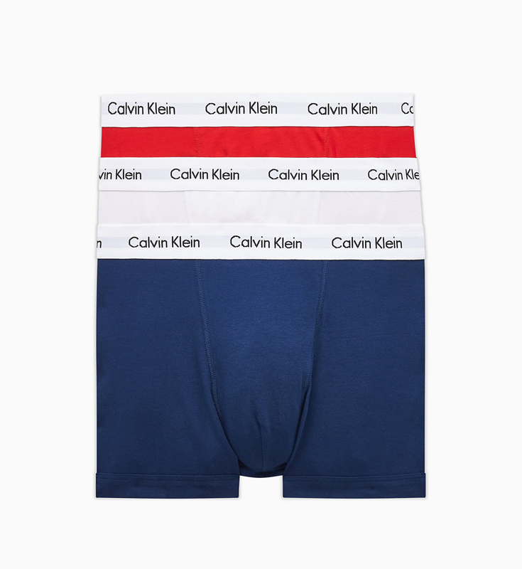 Paquete de 3 Calvin Klein - Blanco / Azul / Rojo