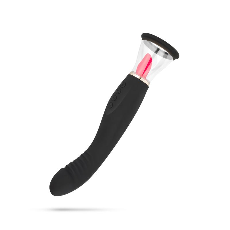 EasyToys Promo Raine Pleasure Pomp Met Tong - Zwart