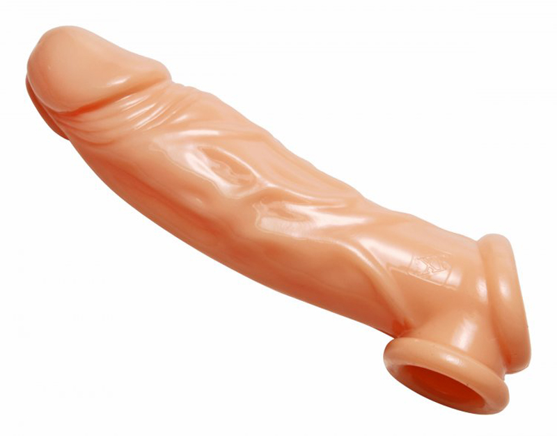 Realistic Flesh Penis Enhancer y Ball Stretcher