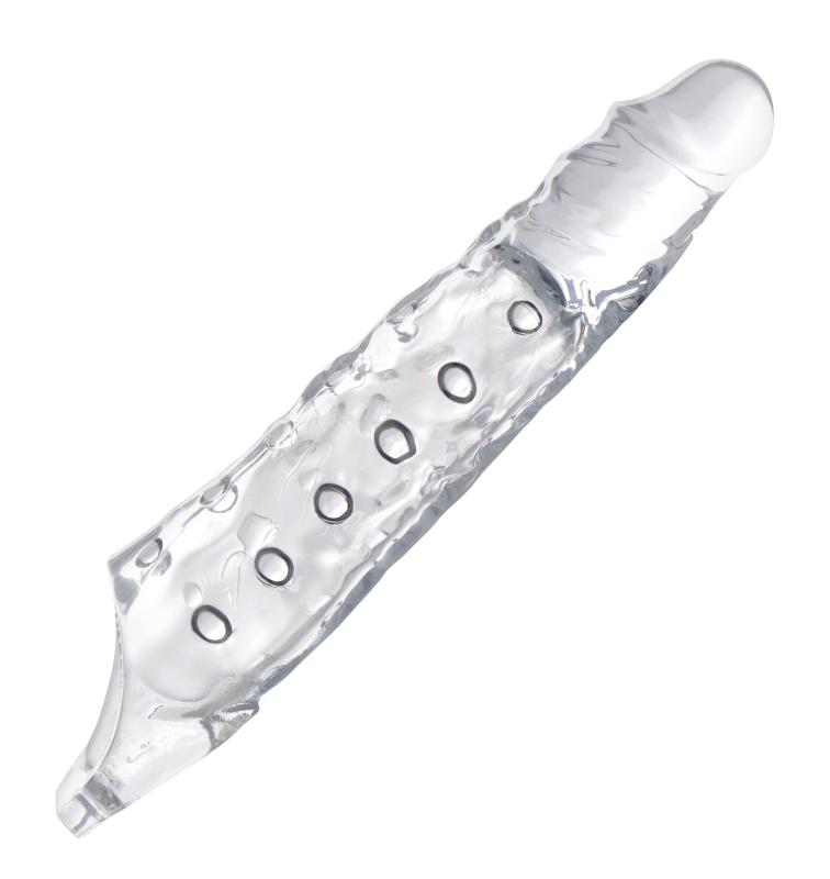 Manchon extenseur pour pénis avec nœuds - Transparent 5