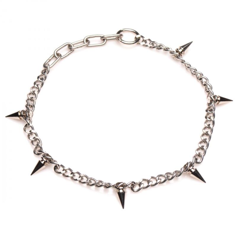 Punk-Spikes-Halskette – Silber