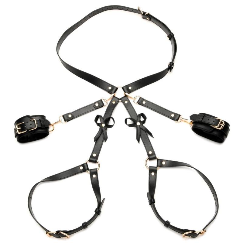 Bondage Harness mit Schleifen XL/2XL – Schwarz