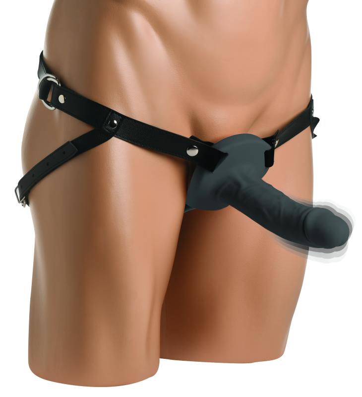 Gaine en Silicone Vibrante Réaliste pour Pénis - Noir 3