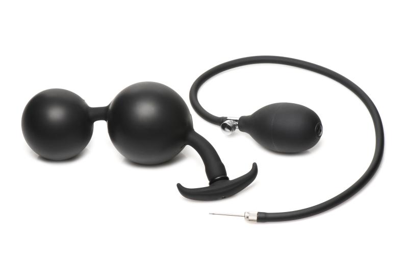 Plug Anal en Silicone Gonflable - Noir 5