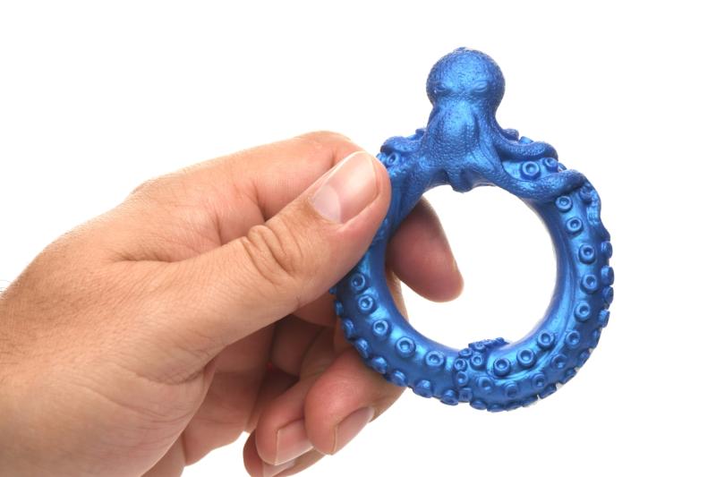 - Anneau en silicone Poseidon's Octo-Ring pour pénis - Bleu 9
