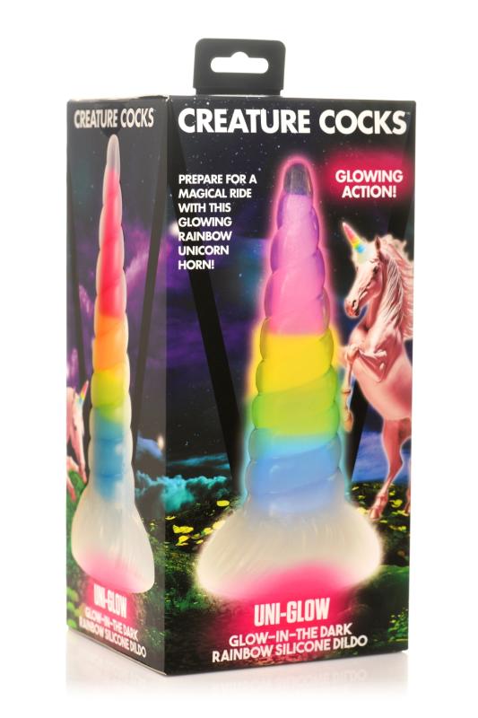 - Gode en Silicone Luminescent Arc-en-ciel 6