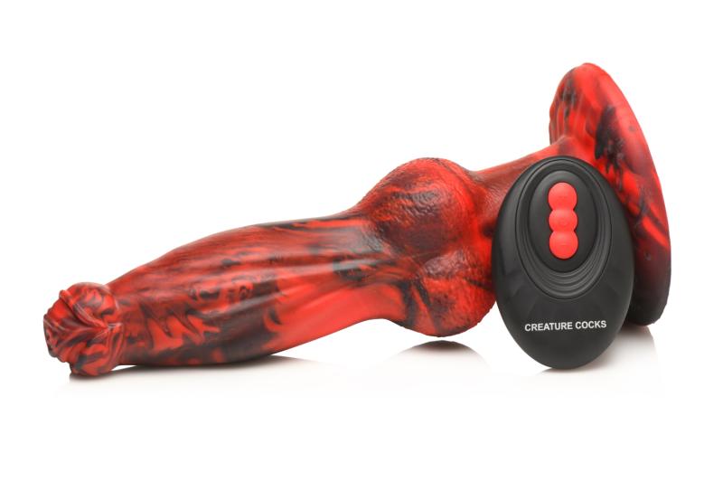 - Dildo pousseur et vibrant Hel-Wolf - Rouge et Noir 3