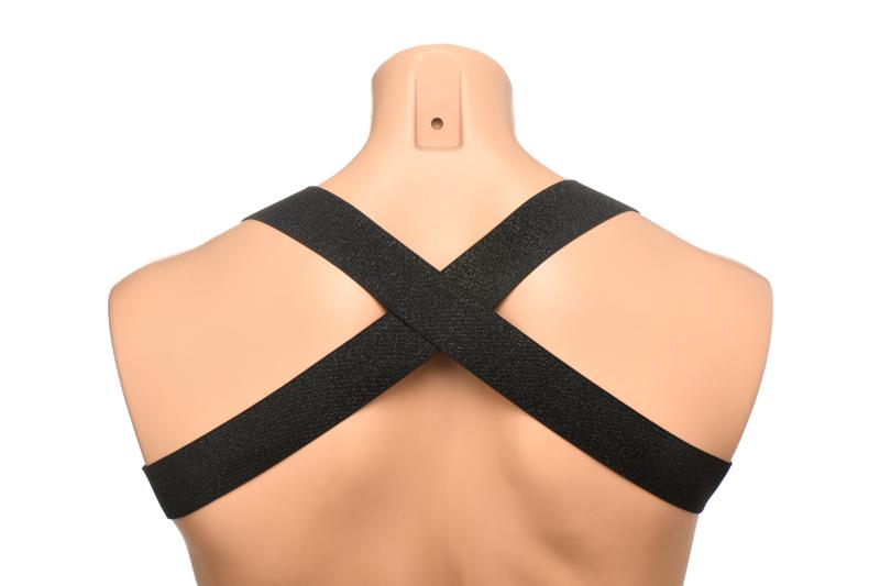Thumbnail - XR Brands - Brustgeschirr mit Armbändern - Schwarz