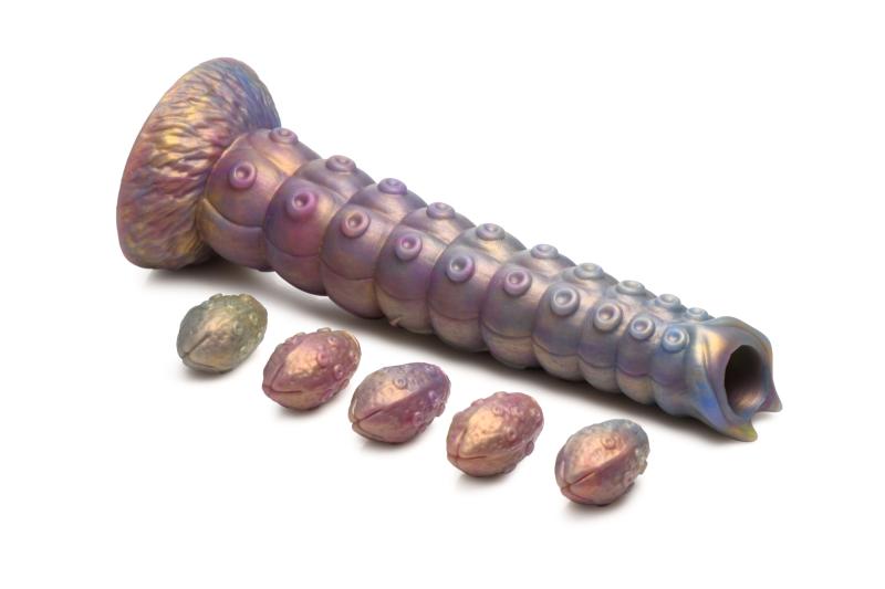 XR Brands - Tiefe Eindringling Tentakel Ovipositor Silikon Dildo mit Eiern