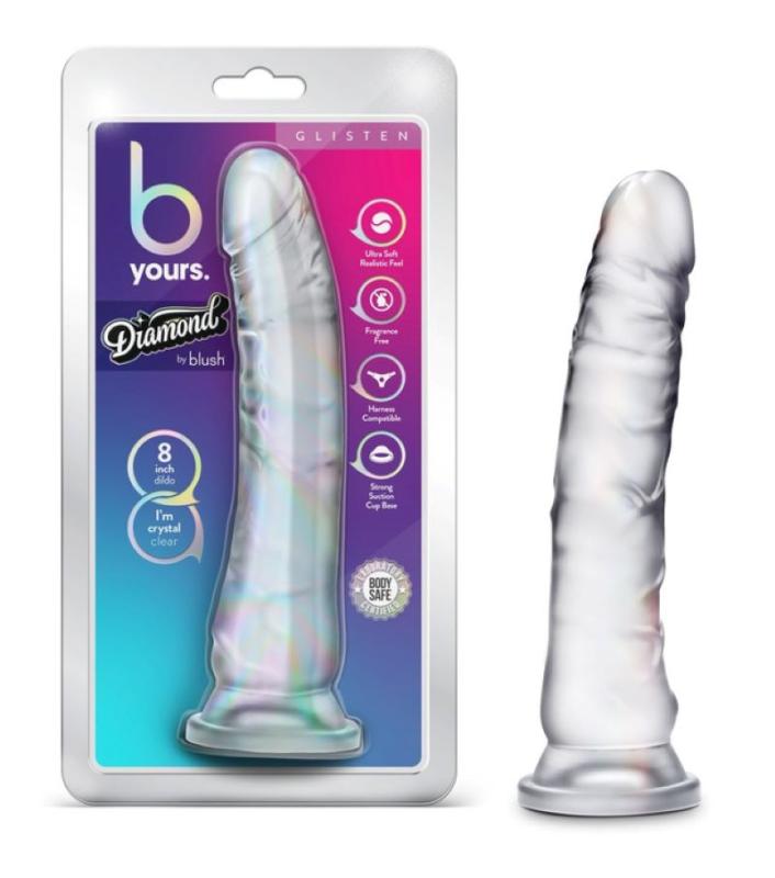 Diamond - Dildo Glisten 22 cm - Transparent 5