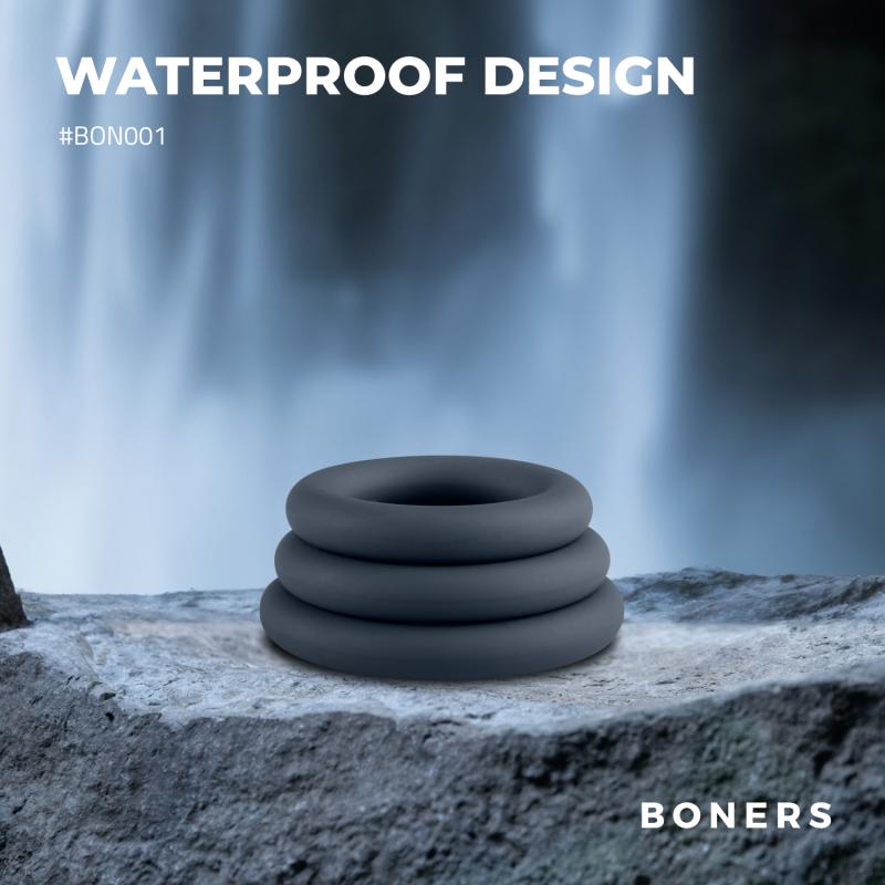 - Set de 3 anneaux péniens - Gris 4