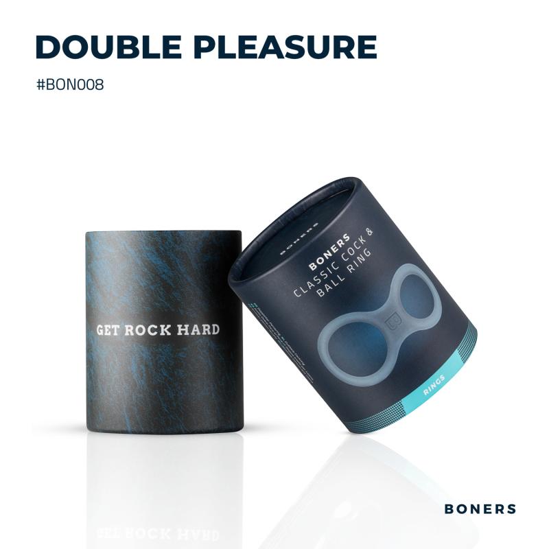 - Anneau pénien et séparateur de testicules en silicone - Gris 5