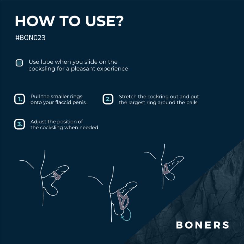 Anneau pénien triple en silicone liquide 2