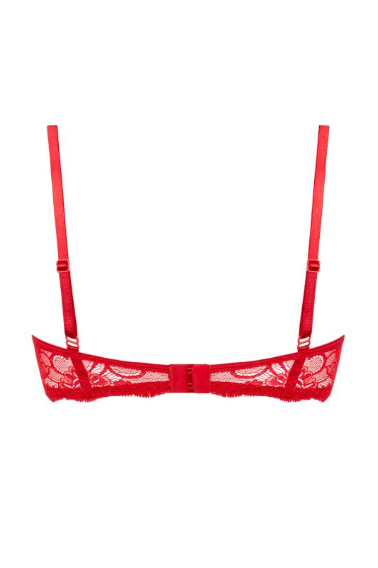 Soutien-gorge à quart de bonnets en dentelle Marzia - Rouge 5