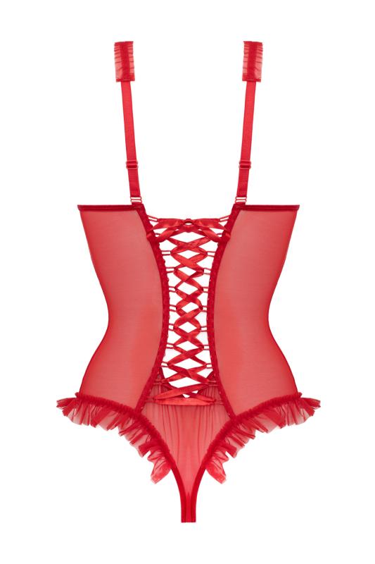 - Body string ouvert à l'entrejambe et aux seins - Rouge 5