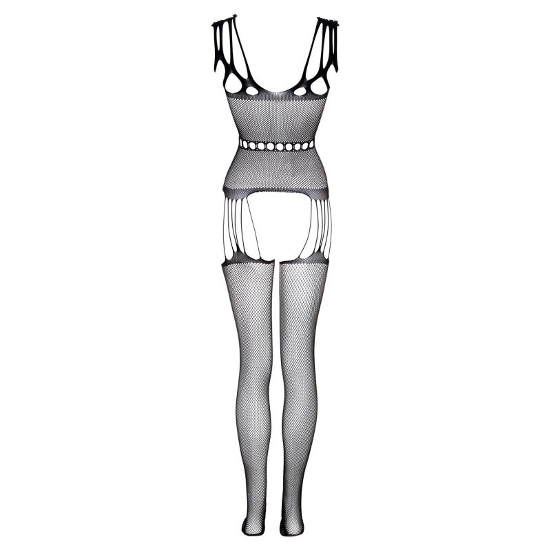 Catsuit avec design porte-jarretelles noir - Curvy 5