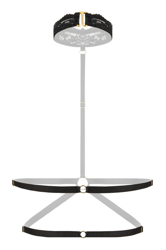 Harnais à lanières avec alto en dentelle - Noir 5