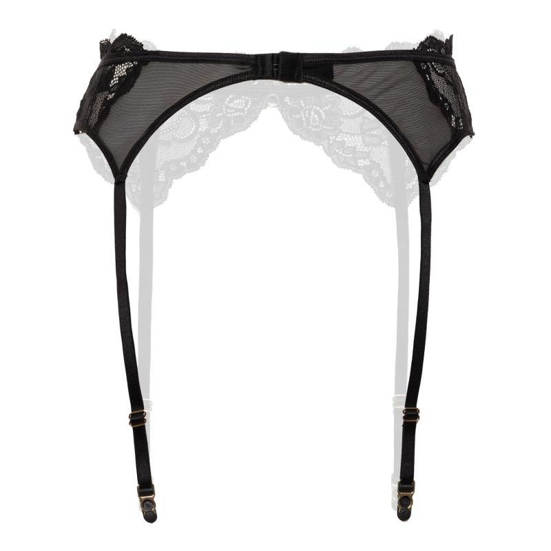 - Porte-jarretelles en dentelle Marzia - Noir 5
