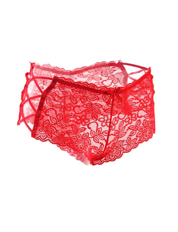 Slip en dentelle - Rouge 5
