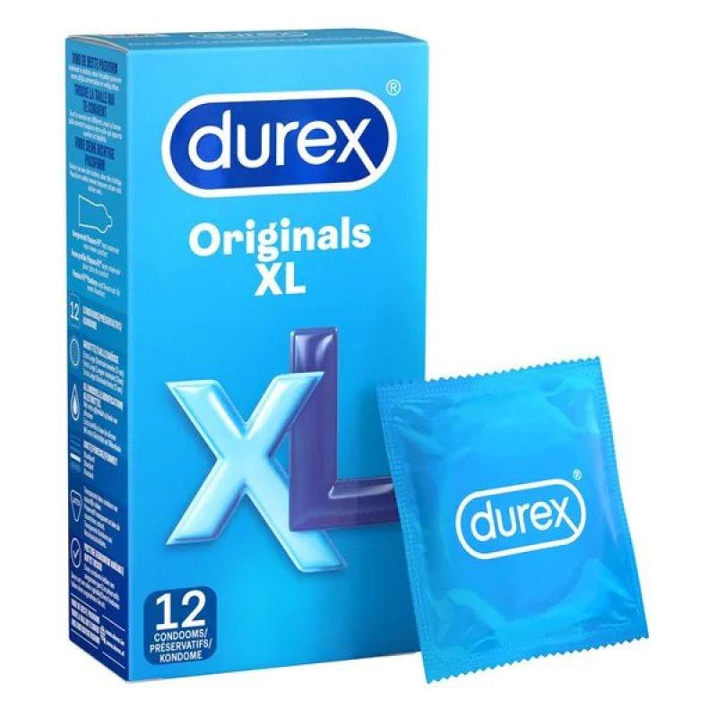Condones Durex XL - 12 piezas.