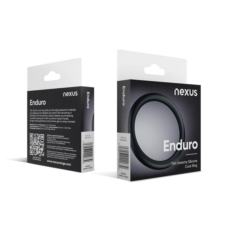 - Enduro Anneau pénien en silicone - Noir 4