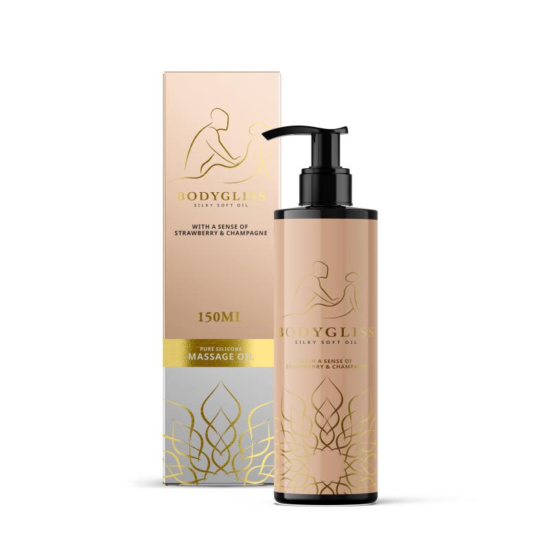 BodyGliss - Massageöl und Gleitmittel in 1 Erdbeere & Champagner - 150 ml