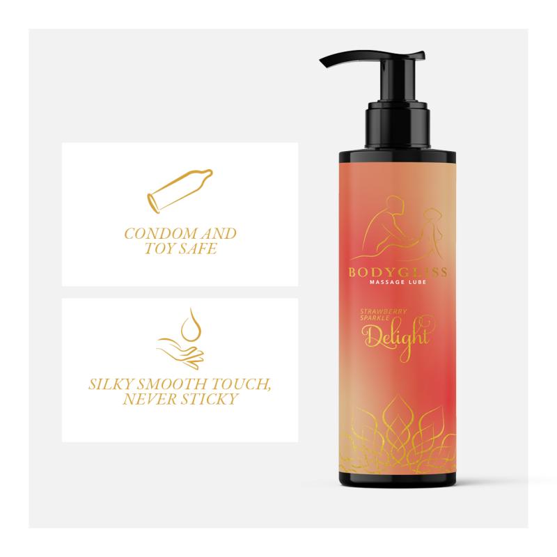 - Huile de massage et lubrifiant fraise et champagne - 150 ml 7