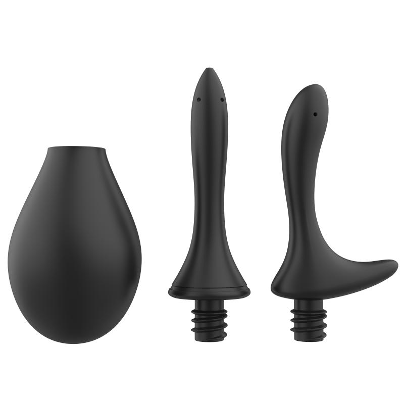 Nexus - Kit de poire à lavement avec deux embouts en silicone