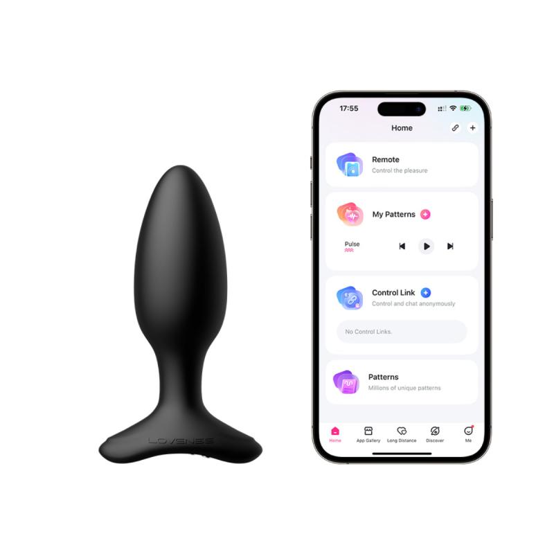 Lovense - Tapón Anal Vibrador Hush 2 - Tamaño 38 Mm En Oferta Lovense - Hush 2 Buttplug Vibrante Con App - Negro