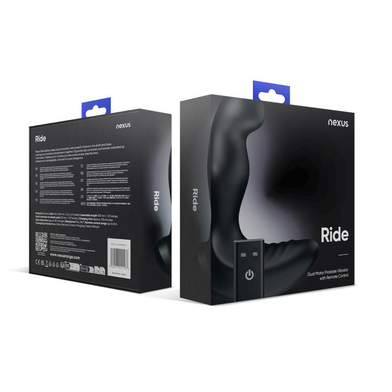 - Vibromasseur prostatique à double moteur avec télécommande Ride 7