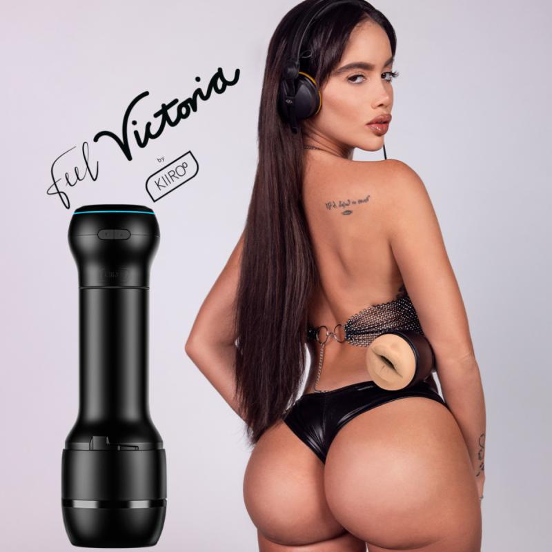 Kiiroo – PowerBlow & Feel Victoria June Mundmasturbator Kombi-Set – Schwarz
