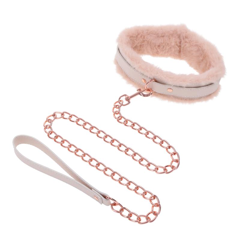 – S&M Peaches ‘n CreaMe Collier en Fourrure & Laisse – Crème 4