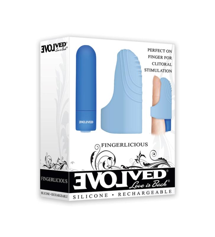 Evolved - Doigté Délicieux Vibromasseur pour le Doigt - Bleu 5