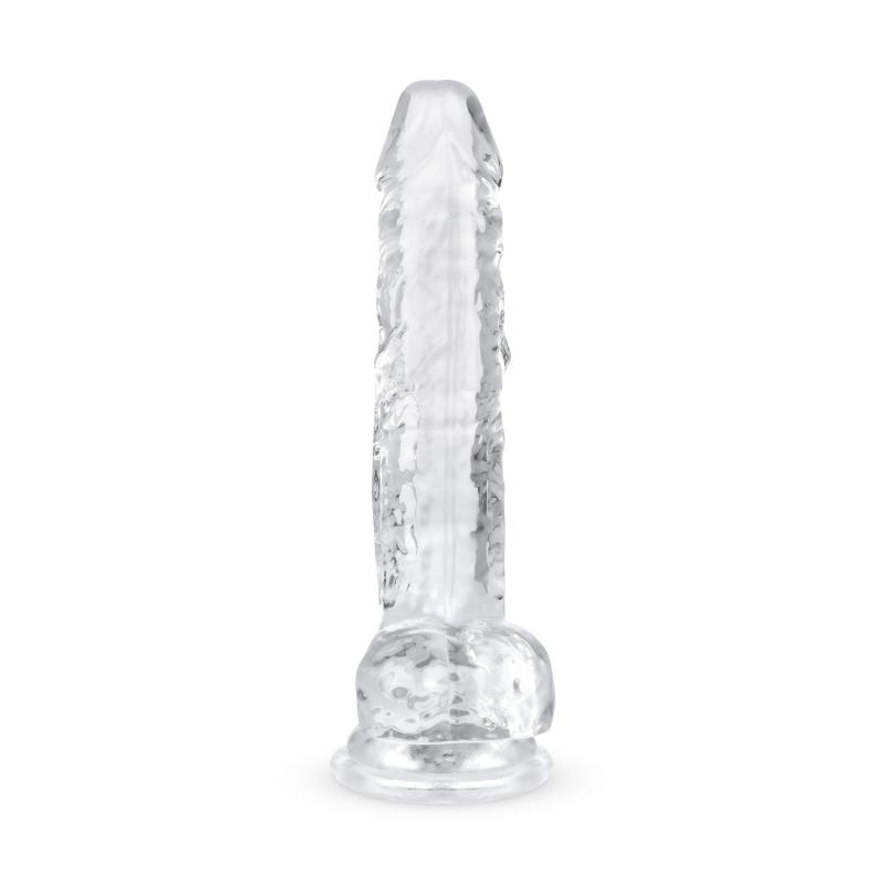 Godemiché en gel avec testicules - 17 cm 3