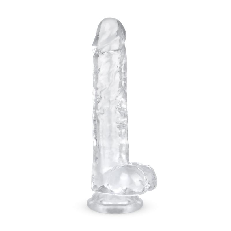 Jelly Dildo mit Hoden - 19 cm