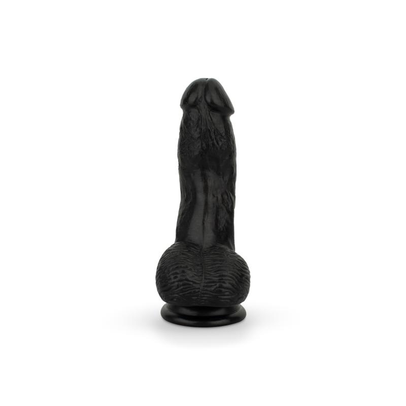Godemiché avec testicules 12 cm - Noir 2