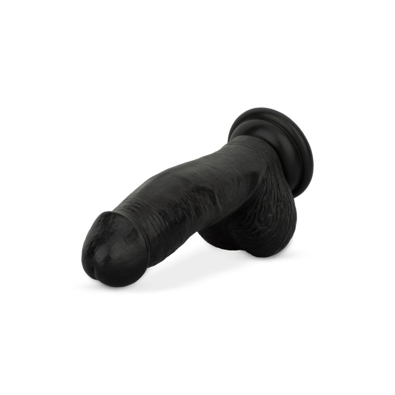 Godemiché avec testicules 12 cm - Noir 3