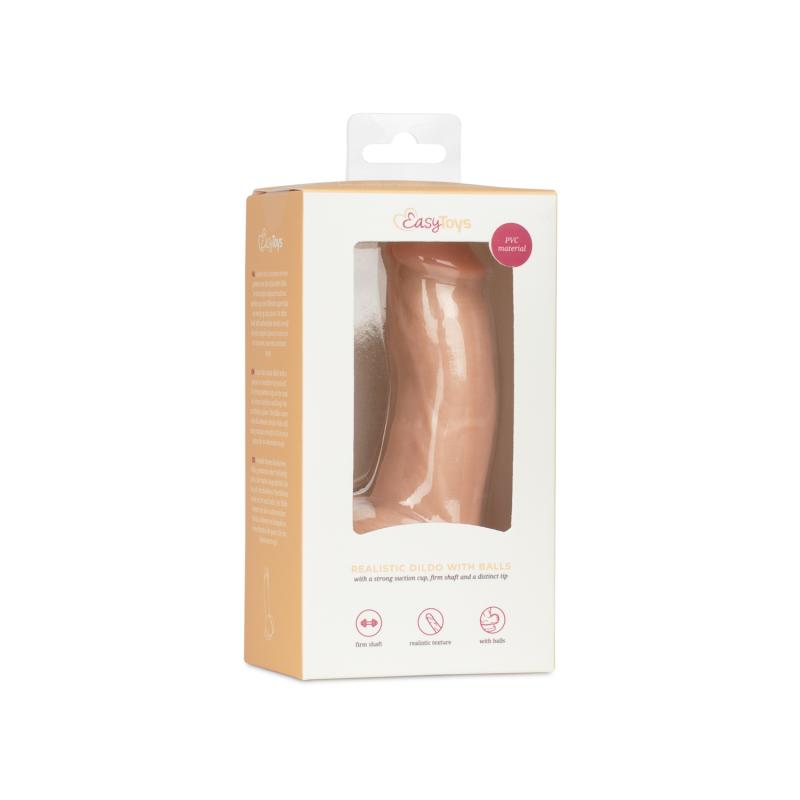 Godemiché avec testicules 12 cm - Beige 4