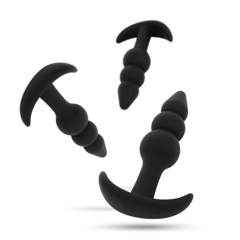 Easytoys - Trio de Plugs Anaux - Noir 5