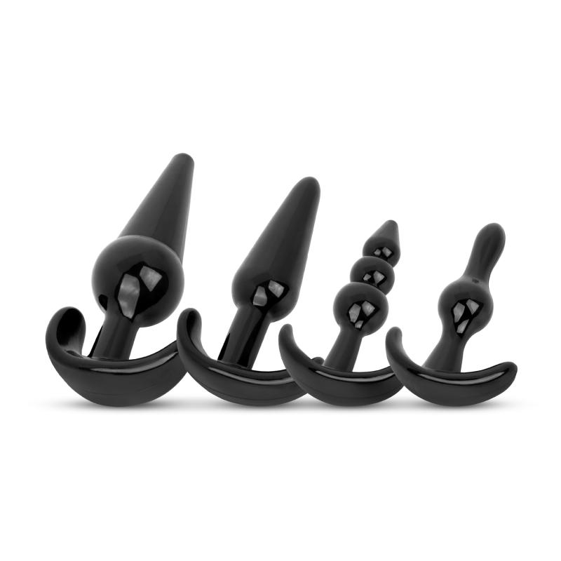 Ensemble de 4 Plugs Anaux - Noir 2