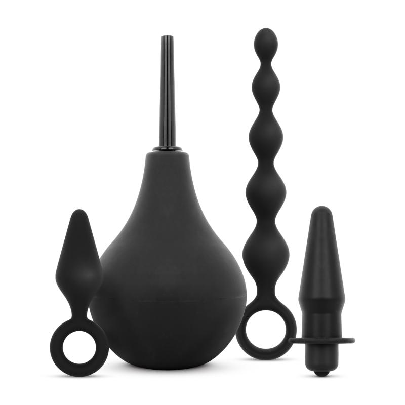 EasyToys Online Only Anale Plug en Douche Set - Zwart