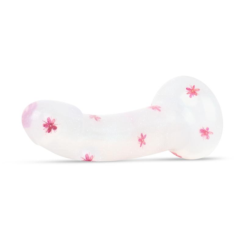 Dildo Collection Flower Power Dildo – Design Rose à Paillettes 15 cm 4