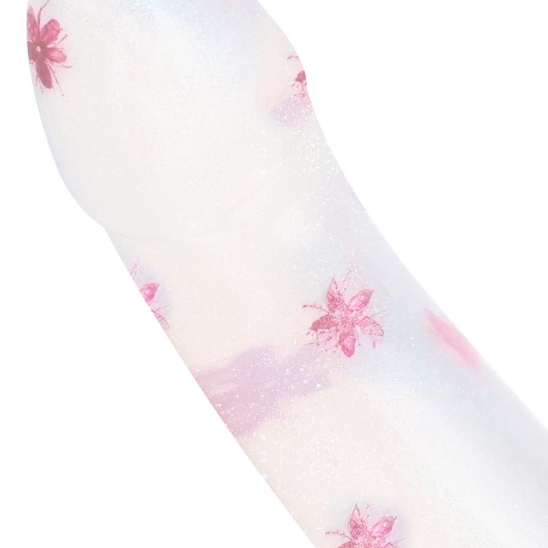 Dildo Collection Flower Power Dildo – Design Rose à Paillettes 15 cm 2