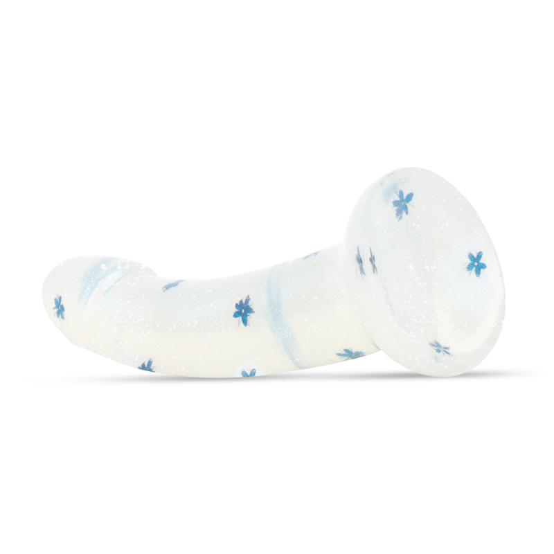 Dildo Collection Blossom Bliss Dildo – Design Bleu à Paillettes 19 cm 3