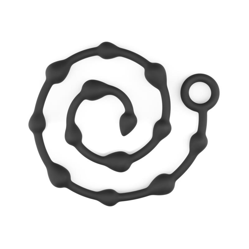 Chaîne de perles anales longue de 105 cm - Noir 3