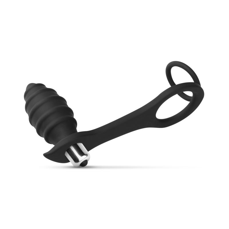 Prostata Vibrator & Cockring – Schwarz