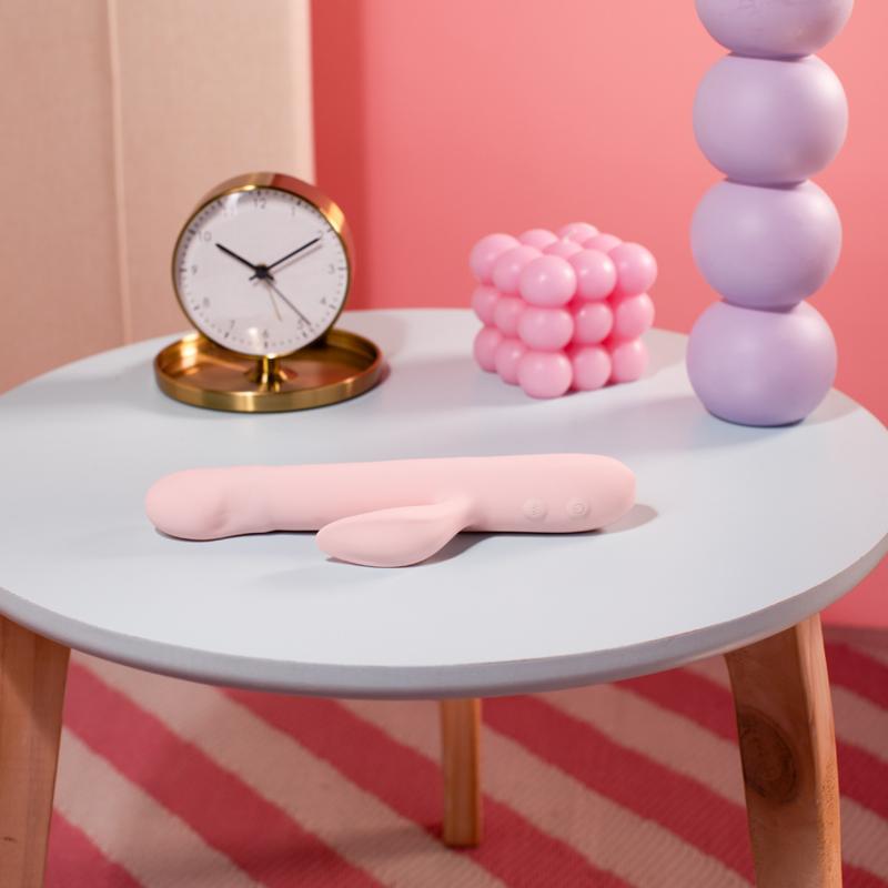 Thumbnail - Good Vibes Only - Stoßender Vibrator - Weiches Silikon - Rosa