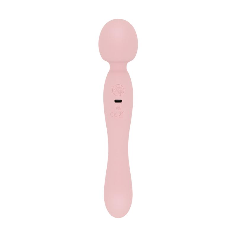 Thumbnail - Good Vibes Only - Doppelseitiger Wand Vibrator - Soft Silicone - Rosa